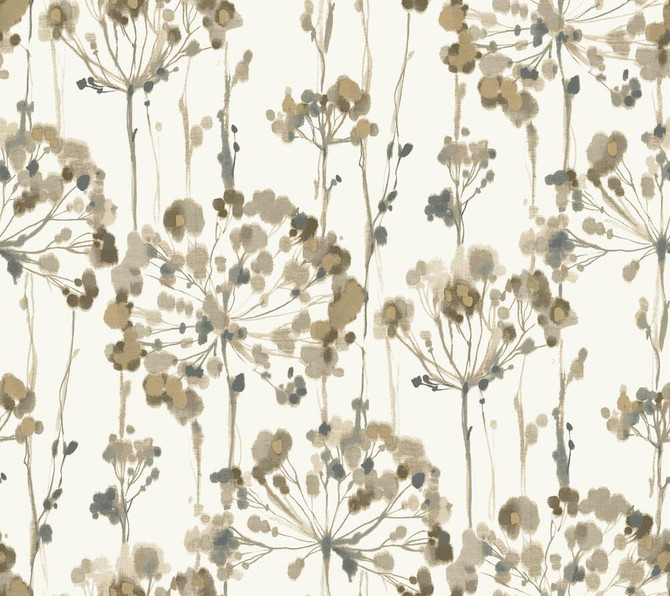 Flourish Neutral Peel & Stick Wallpaper by Candice Olson York Premium Peel + Stick Covers about 45 square feet 27-in by 20-ft long roll Peel & Stick 24 - Fabric Carolina -