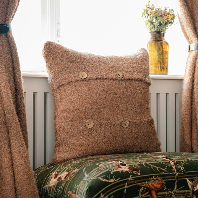 DECKE Cushion (LC40185) by Mind The Gap | LC40185 | TYROL APRES-SKI HOME COLLECTION | 20 x 20 in | Brown | Fabric Carolina | https://www.fabriccarolina.com/