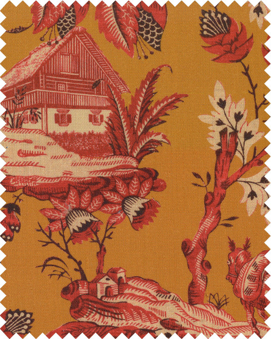 NAMLOS Linen (FB00101) by Mind The Gap | FB00101 | TYROL APRES-SKI HOME COLLECTION | Ochre, Orange, Red, Taupe | Fabric Carolina | https://www.fabriccarolina.com/