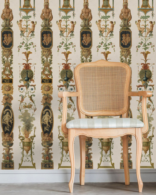 PILASTERS (WP20191) by Mind The Gap | WP20191 | PREMIUM DESIGNER WALLPAPER COLLECTION | 3 rolls x 20.5 x 118.1 in | 0.52m / 20.5in | 3m / 118in | 4.65mp | 300cm / 118in | Brown, Green, Taupe | Non-woven | Paste the wall | 3-rolls in a box | Fabric Carolina | https://www.fabriccarolina.com/