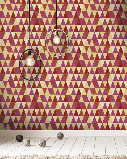 CIRCUS PATTERN Premium Wallpaper (WP20006) by Mind The Gap | WP20006 | WALLPAPER DESIGNER COLLECTION | 3 rolls x 20.5 x 118.1 in | 0.52m / 20.5in | 3m / 118in | 4.65mp | 52cm / 20.5in | Pink, Red, Yellow | Non-woven | Paste the wall | 3-rolls in a box | Fabric Carolina | https://www.fabriccarolina.com/