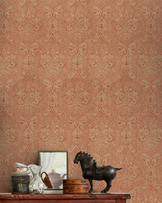DAMASK Premium Wallpare (WP20095) by Mind The Gap | WP20095 | WALLPAPER DESIGNER COLLECTION | 3 rolls x 20.5 x 118.1 in | 0.52m / 20.5in | 3m / 118in | 4.65mp | 52cm / 20.5in | Brown | Non-woven | Paste the wall | 3-rolls in a box | Fabric Carolina | https://www.fabriccarolina.com/