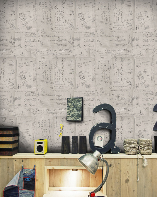 MATH NEUTRAL Premium Wallpaper (WP20045) by Mind The Gap | WP20045 | WALLPAPER DESIGNER COLLECTION | 3 rolls x 20.5 x 118.1 in | 0.52m / 20.5in | 3m / 118in | 4.65mp | 52cm / 20.5in | Black, Taupe | Non-woven | Paste the wall | 3-rolls in a box | Fabric Carolina | https://www.fabriccarolina.com/