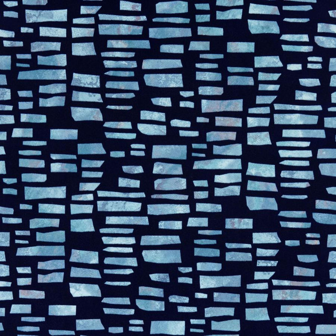 Fusion Flock (Wp) # 03 Blue Dusk by 1838 Wallcoverings Wallpaper WILLOW STRAIGHT PASTE THE WALL UNITED KINGDOM V-10.25" 20.5"X11YD - Fabric Carolina -