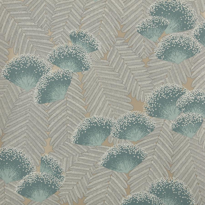Clarice (Wp) # 02 Emerald by 1838 Wallcoverings Wallpaper Elodie HALF DROP PASTE THE WALL UNITED KINGDOM V-25.5" 20.5"X11YD - Fabric Carolina -