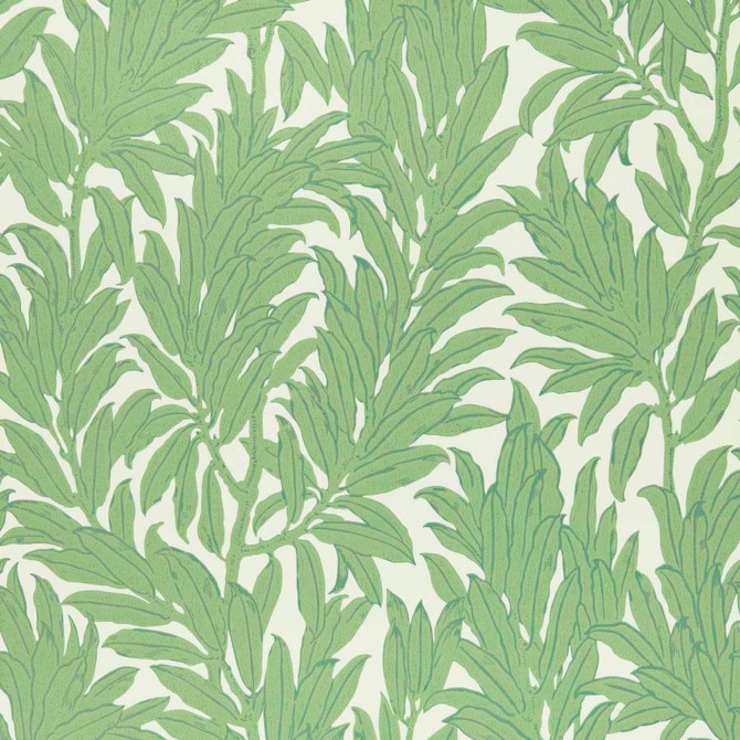 Laurel Leaf (Wp) # 01 Verde by 1838 Wallcoverings Wallpaper V&A DECORATIVE PAPERS II STRAIGHT PASTE THE WALL UNITED KINGDOM V-25" 20.5"X11YD - Fabric Carolina -