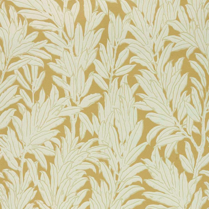 Laurel Leaf (Wp) # 04 Ochre by 1838 Wallcoverings Wallpaper V&A Decorative Papers Ii STRAIGHT PASTE THE WALL UNITED KINGDOM V-25" 20.5"X11YD - Fabric Carolina -