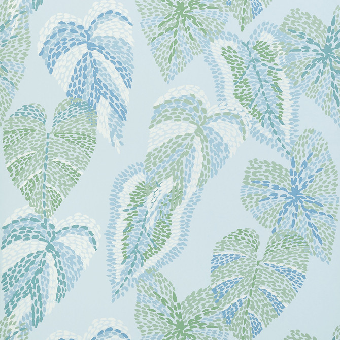 Thibaut Wallpaper Delila Soft Blue T15867  Wallpaper Non Woven Wallpaper  U.S.A </p><p>Repeat: H: , V: 25.25  (64.14 cm) 27 in  (68.58 cm) - My Fabric Connection -