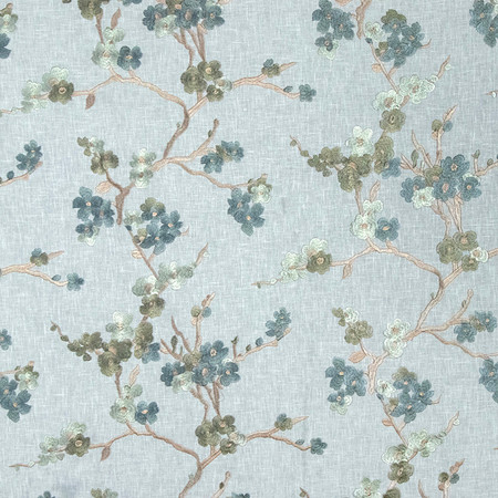 To Be Better Seaglass by Carole Fabric Making Waves Base: 73% Polyester, 27% Cotton Embr: 100% Rayon 15,000 Wyzenbeek Double Rubs 18 3/4" V, 13" HD 51" - Fabric Carolina -