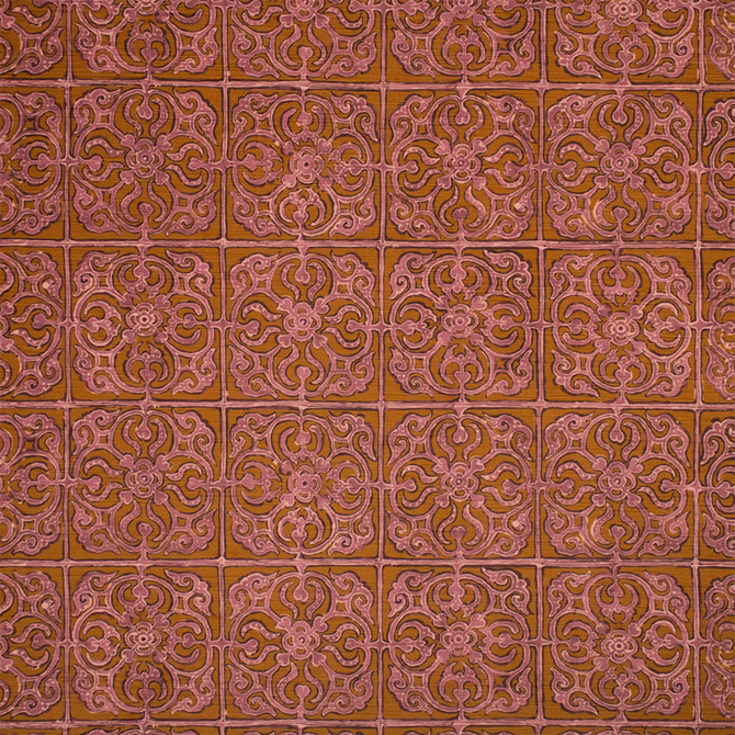Greenhouse Fabric S7267 Mosto Cotto - 100% Polyester China 45000 27" H, 11.15" V 55" - My Fabric Connection -