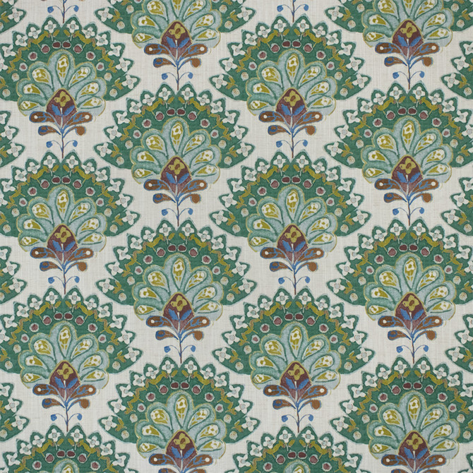 Greenhouse Fabric S7302 Pesto - 96% Polyester, 4% Linen India 50000 13.62" H, 8.25" V 54" - My Fabric Connection -