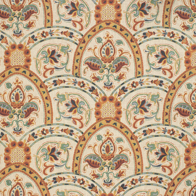 Greenhouse Fabric S7035 Soulful - 55% Linen, 45% Cotton USA 20000 27" H, 14" V 56" - My Fabric Connection -