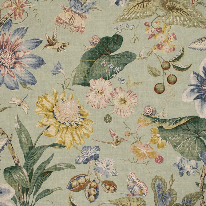 Greenhouse Fabric S7153 Seafoam - 100% Cotton Peru 25000 27" H, 27" V 54" - My Fabric Connection -