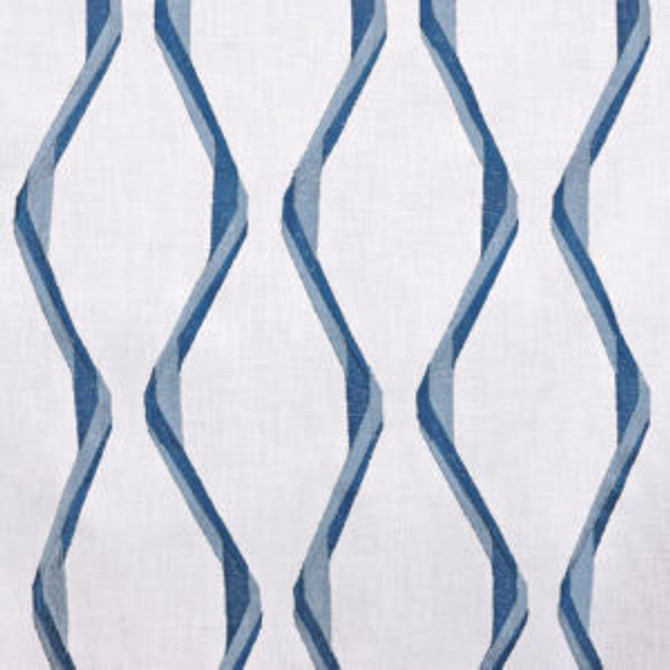 Clemens White Navy by Norbar Fabric PRISM SEAVIEW 55% COTTON - 21% RAYON INDIA 7 1/2"V 5"H 52 - Fabric Carolina -