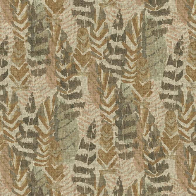 Leaf Plumes Mocha 472571 by PK Lifestyles Fabric Cozy Life VIII 75% Cotton, 25% Linen Pakistan 15000 H: 13.5, V: 25.25 54 - Fabric Carolina -