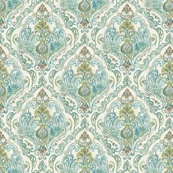 Tippington Manor Sea Glass by RM CoCo Fabric Suitemates 100% Polyester See Sample 0 Horizontal: 27.5 and Vertical: 27.5 55 - Fabric Carolina -