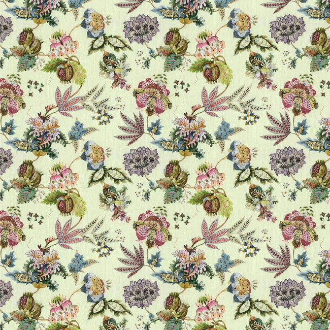 Berkshire Meadow Hyacinth by RM CoCo Fabric Painter's Palette Cadmium Orange to Purple Lake 62% Viscose 14% Linen 24% Cotton See Sample 0 Horizontal: 16.54 and Vertical: 15.75 57.08 - Fabric Carolina -