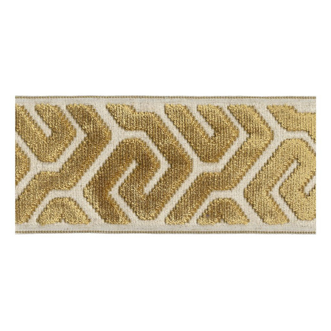 BD134 Border 3.5" Gold Rush by RM CoCo Trim Creative Threads VI 58% Rayon 31% Polyester 11% Linen See Sample 0 Horizontal: 3.5 and Vertical: 4 3.5 - Fabric Carolina -