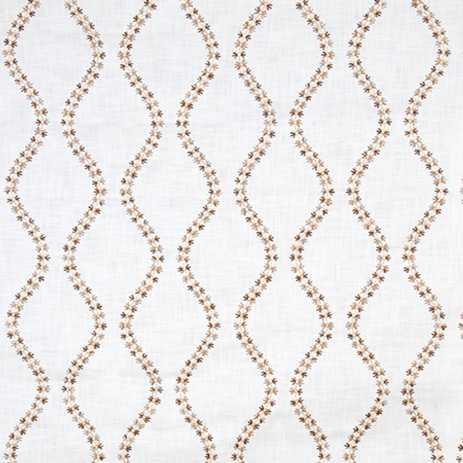 Garden Market Sand by Carole Fabric English Garden Base: 100% Cotton Embr: 100% Viscose N/A 7 7/8" V, 6 1/4" H 52*" - Fabric Carolina -