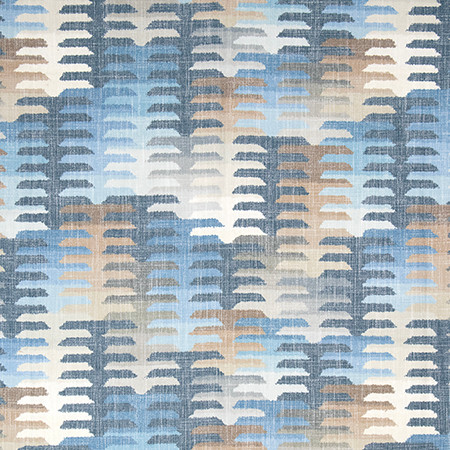 Canyon Crossing Bluestone by Carole Fabric Go West 36% Polyester, 26% Cotton, 22% Viscose, 16% Linen 50,000 Wyzenbeek Double Rubs 26" V, 26 1/4" H 52 1/2" - Fabric Carolina -