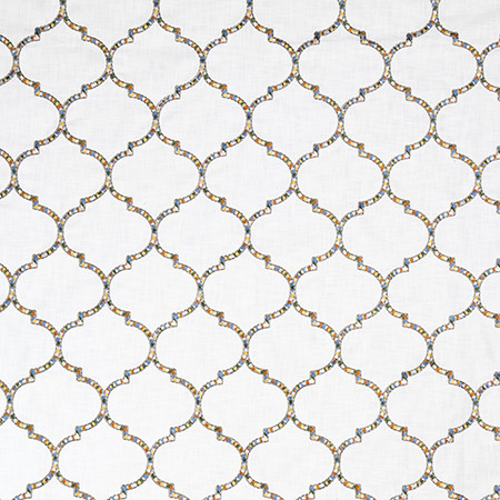 River Current Emerald Sunset by Carole Fabric Go West Base 100% Cotton Embr 100% Viscose N/A 7 1/2" V, 6 1/4" H 50*" - Fabric Carolina -