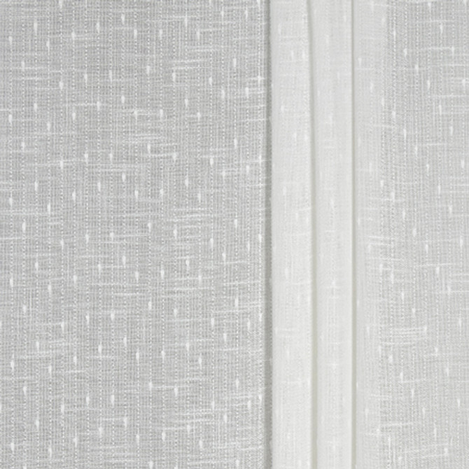 Unique Vision Bleach White by Carole Fabric Sheer Impressions 97% Polyester, 3% Linen N/A 3 3/4" V 118" - Fabric Carolina -
