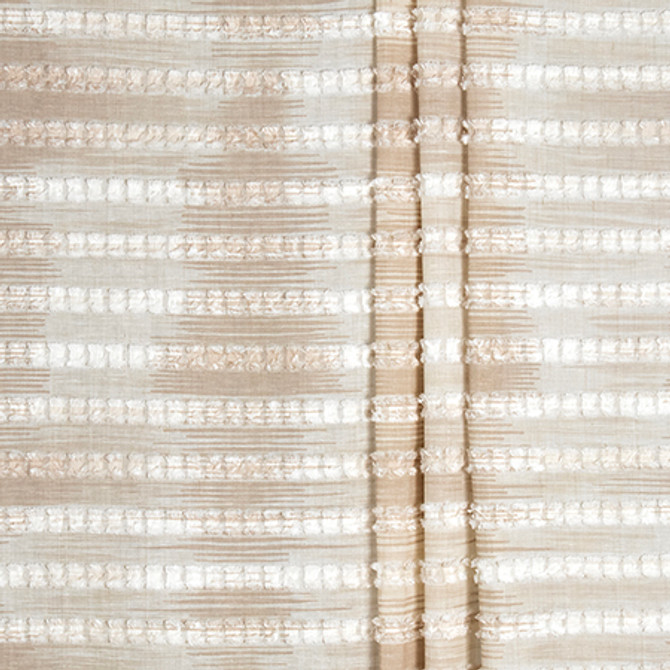 Winter Morning Sand by Carole Fabric Sheer Impressions 80% Polyester, 14% Linen, 6% Viscose N/A 21 1/4" V, 21 1/4" H 118" - Fabric Carolina -