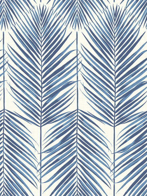 Paradise Palm Coastal Blue by Seabrook Wallpaper Beach House United States 60.75 36" 27" - Fabric Carolina -