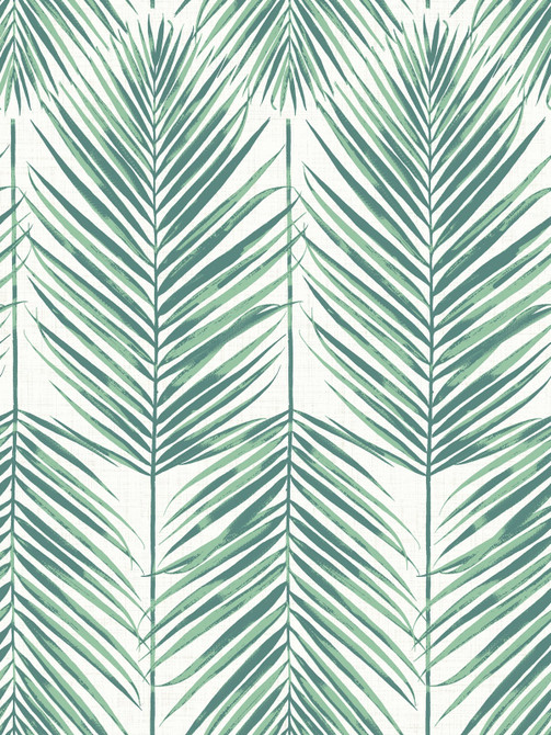 Paradise Palm Tropic Green by Seabrook Wallpaper Beach House United States 60.75 36" 27" - Fabric Carolina -