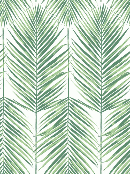 Paradise Palm Greenery by Seabrook Wallpaper Beach House United States 60.75 36" 27" - Fabric Carolina -