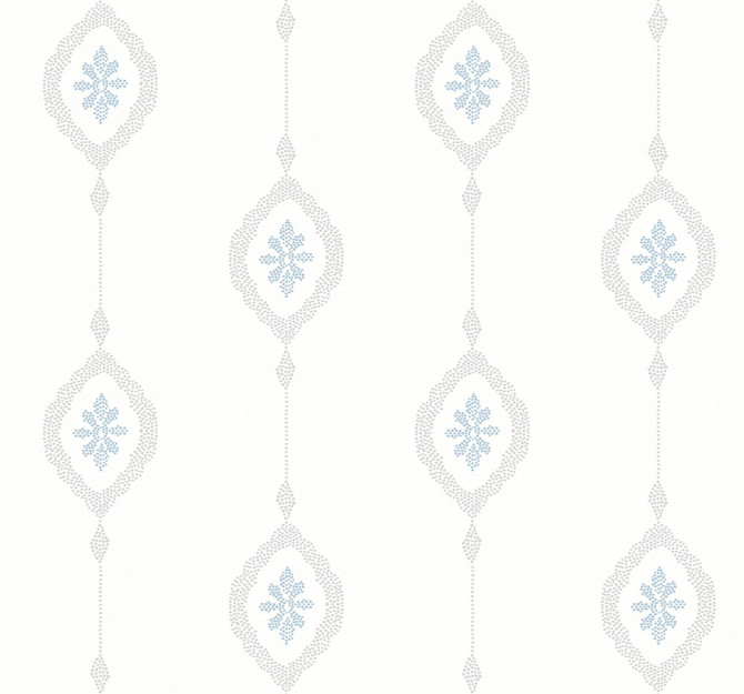 Sand Dollar Stripe Blue Oasis by Seabrook Wallpaper Beach House United States 60.75 25.2" 27" - Fabric Carolina -
