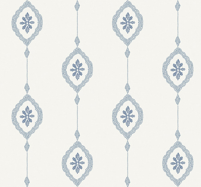 Sand Dollar Stripe Coastal Blue by Seabrook Wallpaper Beach House United States 60.75 25.2" 27" - Fabric Carolina -