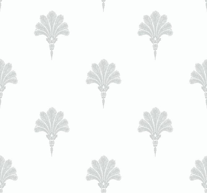 Summer Fan Daydream Gray by Seabrook Wallpaper Beach House United States 60.75 12.6" 27" - Fabric Carolina -