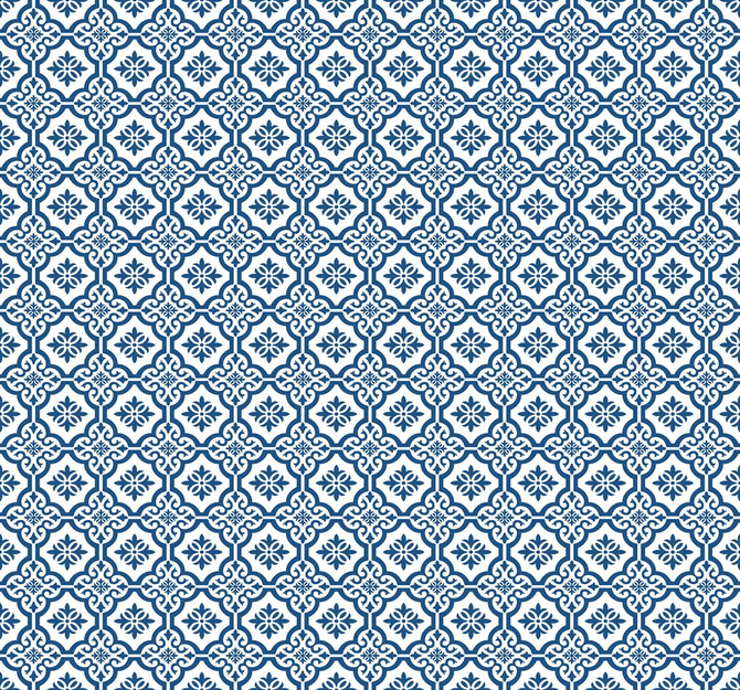 Coastal Tile Coastal Blue by Seabrook Wallpaper Beach House United States 60.75 5.04" 27" - Fabric Carolina -