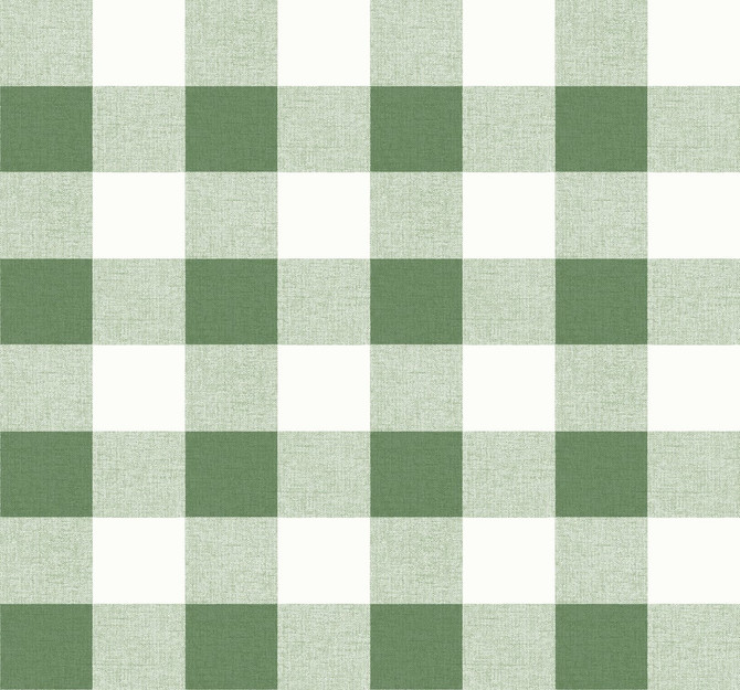 Picnic Plaid Greenery by Seabrook Wallpaper Beach House United States 60.75 6.3" 27" - Fabric Carolina -