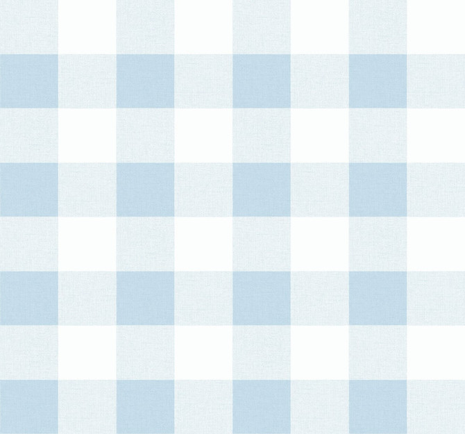 Picnic Plaid Blue Oasis by Seabrook Wallpaper Beach House United States 60.75 6.3" 27" - Fabric Carolina -
