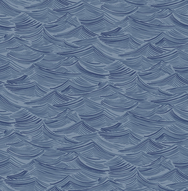 Calm Seas Carolina Blue by Seabrook Wallpaper Day Dreamers United States 56.12 10.43" 20.5" - Fabric Carolina -