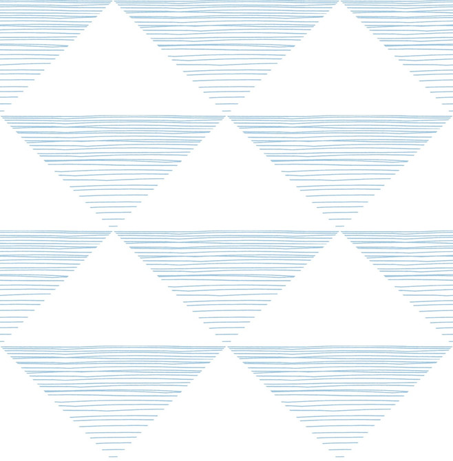Geo Stripe Sky Blue by Seabrook Wallpaper Day Dreamers United States 56.12 10.43" 20.5" - Fabric Carolina -