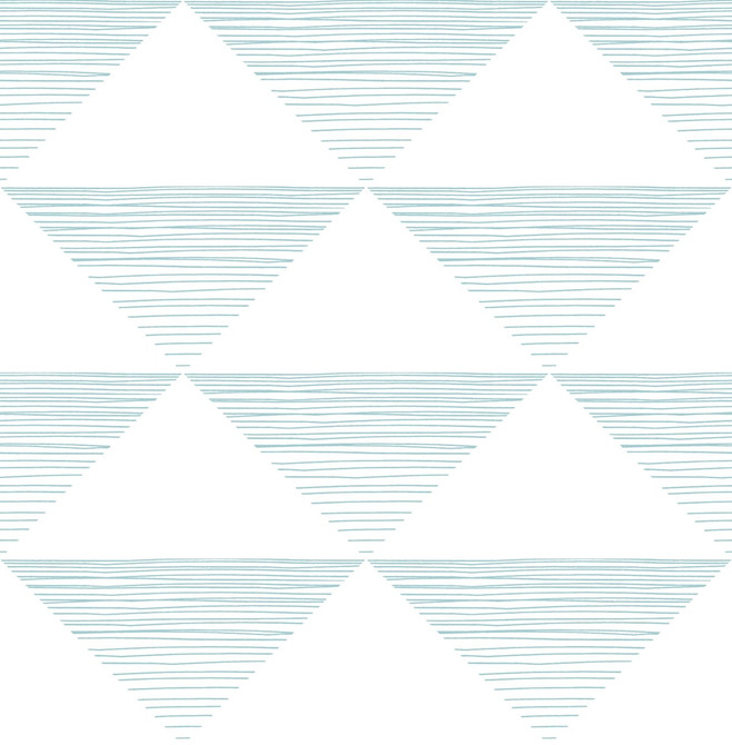 Geo Stripe Teal by Seabrook Wallpaper Day Dreamers United States 56.12 10.43" 20.5" - Fabric Carolina -