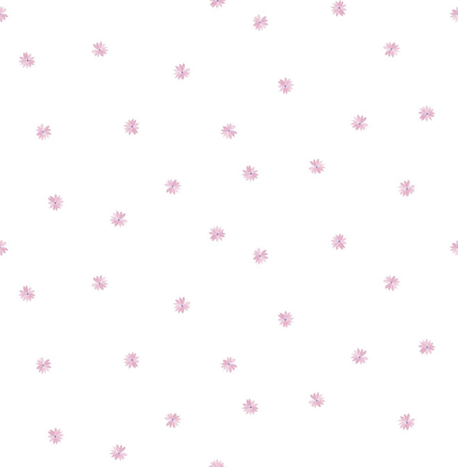 Little Daisy Bubblegum by Seabrook Wallpaper Day Dreamers United States 56.12 10.43" 20.5" - Fabric Carolina -