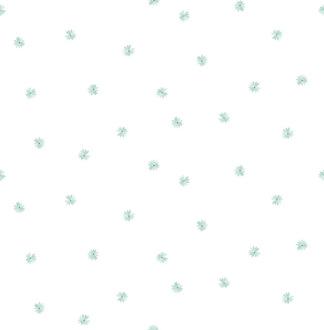 Little Daisy Teal by Seabrook Wallpaper Day Dreamers United States 56.12 10.43" 20.5" - Fabric Carolina -
