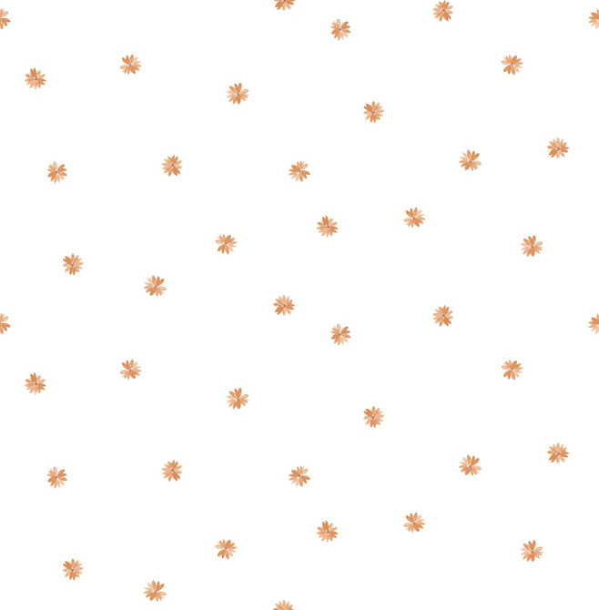 Little Daisy Orange by Seabrook Wallpaper Day Dreamers United States 56.12 10.43" 20.5" - Fabric Carolina -