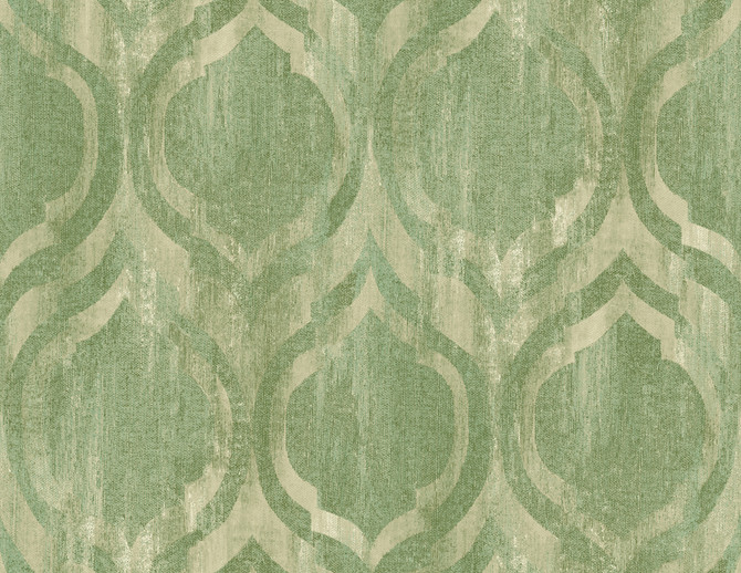 Old Danube Ogee Olive and Gold by Seabrook Wallpaper Lugano United States 60.75 20.87" 27" - Fabric Carolina -