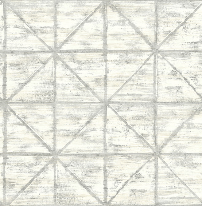 Ness Gray and White by Seabrook Wallpaper Lugano United States 56.05 20.87" 20.5" - Fabric Carolina -
