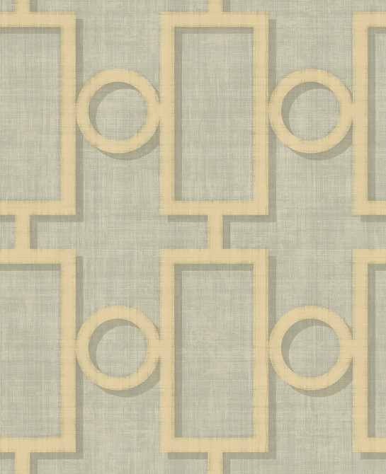 Adorn Geo Metallic Gold and Gray by Seabrook Wallpaper Nouveau Luxe United States 56.05 25.2" 20.5" - Fabric Carolina -