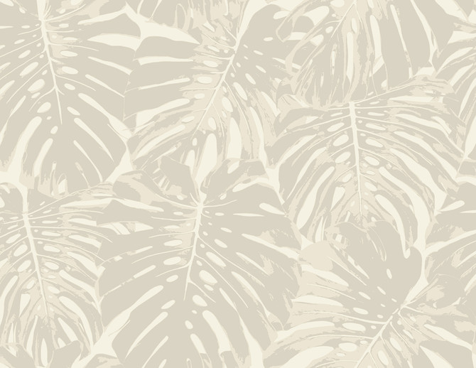 Jamaica Tan and Off-White by Seabrook Wallpaper Tortuga United States 60.75 20.87" 27" - Fabric Carolina -