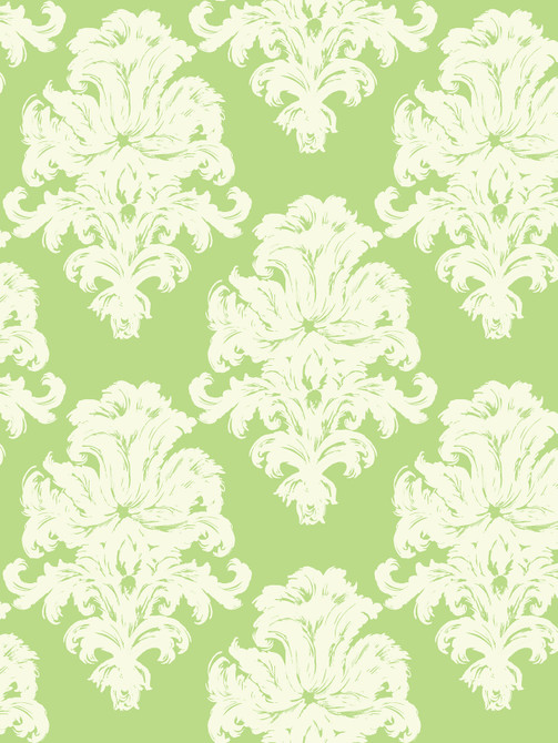 Montserrat Olive Green and Off-White by Seabrook Wallpaper Tortuga United States 60.75 18" 27" - Fabric Carolina -