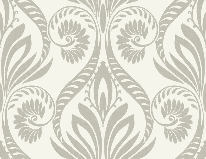 Bonaire Metallic Silver and White by Seabrook Wallpaper Tortuga United States 60.75 20.87" 27" - Fabric Carolina -