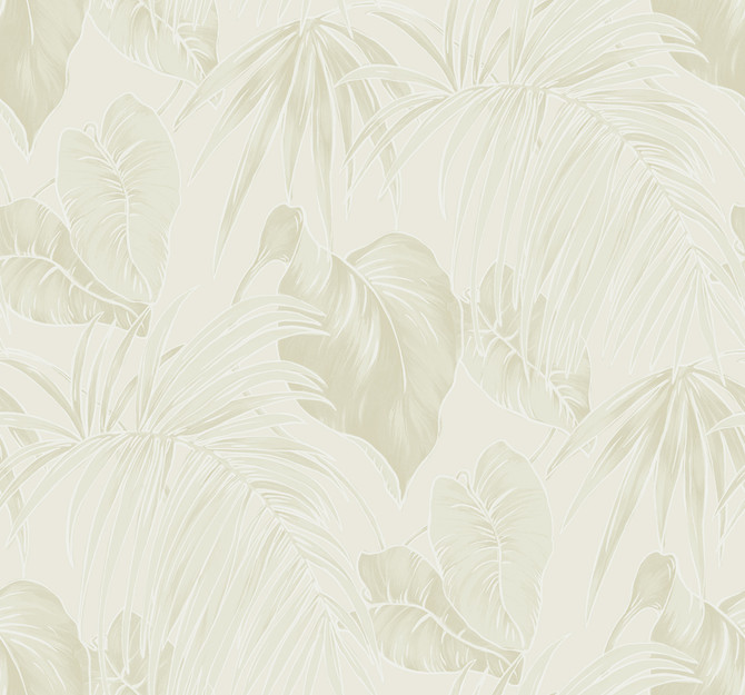 Dominica Metallic Gold, Off-White, and Light Tan by Seabrook Wallpaper Tortuga United States 60.75 25.2" 27" - Fabric Carolina -