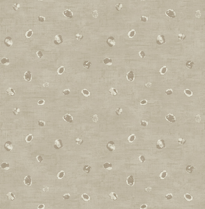 Hubble Dots Metallic Taupe by Seabrook Wallpaper Avant Garde United States 56.05 20.87" 20.5" - Fabric Carolina -